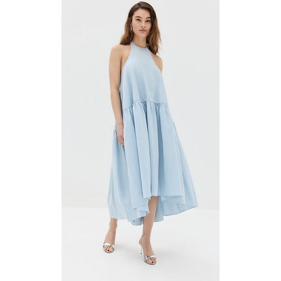 Azeeza NEW Winston Chambray Midi Dress Cottagecore Fairy‎ Large Feminine - Picture 3 of 10